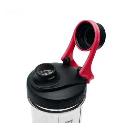 Шейкер спортивный с контейнером Casno 600 мл KXN-1199 с венчиком Серый/Красный - 2 - Robinzon.ua