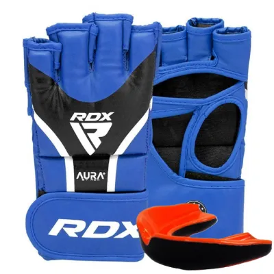 Рукавиці для ММА RDX AURA PLUS T-17 Blue/Black M (капа у комплекті) - 4 Рукавиці для ММА RDX AURA PLUS T-17 Blue/Black M (капа у комплекті) - 4 - Robinzon.ua