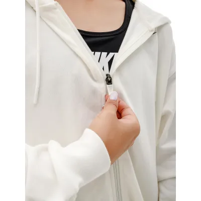 Женская Толстовка Nike W NSW JRSY OS FZ HOODIE  Бежевый L (7dDM6415-133 L) - 3 - Robinzon.ua