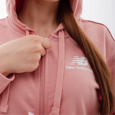 Жіноча Толстовка New Balance Essentials Stacked Logo FZ Рожевий M (7dWJ31530HAO M) - 3 - Robinzon.ua