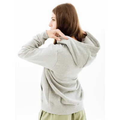 Женская Толстовка Nike CLUB FLC FZ HOODIE STD  Серый L (7dDQ5471-063 L) - 4 - Robinzon.ua