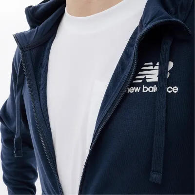 Мужская Куртка New Balance Essentials Stacked Logo FZ Синий XL (7dMJ31536NNY XL) - 3 - Robinzon.ua