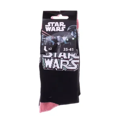 Шкарпетки Star Wars Star Wars Princess Leia 2P 1-pack 35-41 gray/black 13896920-1 - 1 - Robinzon.ua