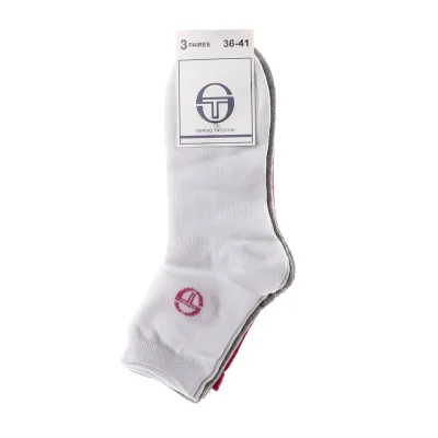 Шкарпетки Sergio Tacchini 3-pack 36-41 white/gray/pink 13896812-2 - 1 - Robinzon.ua