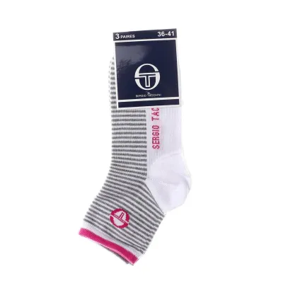 Шкарпетки Sergio Tacchini 3-pack 36-41 pink/white/gray 13150194-2 - 1 - Robinzon.ua