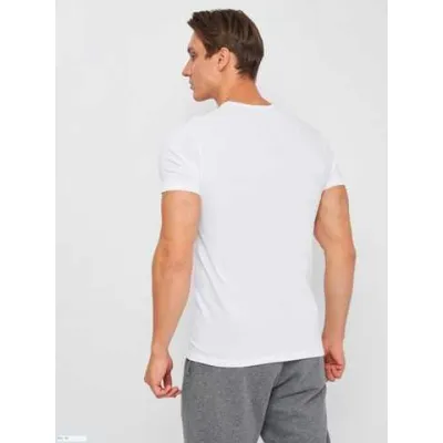 Футболка Kappa T-shirt Mezza Manica Girocollo con stampa logo petto белый L Муж K1335 Bianco-L - 1 - Robinzon.ua