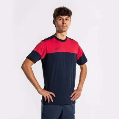 Мужская футболка Joma CREW V Темно-синий Красный S (103296.336) - 2 - Robinzon.ua