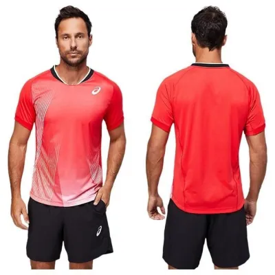 Футболка муж. Asics MEN MATCH GRAPHIC SS TOP красный (L) 2041A170-602 L - 2 - Robinzon.ua