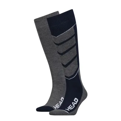 Шкарпетки Head Unisex Ski V-Shape Kneehigh 2-pack Синій; Сірий 31-34 (791004001-277) - 1 - Robinzon.ua