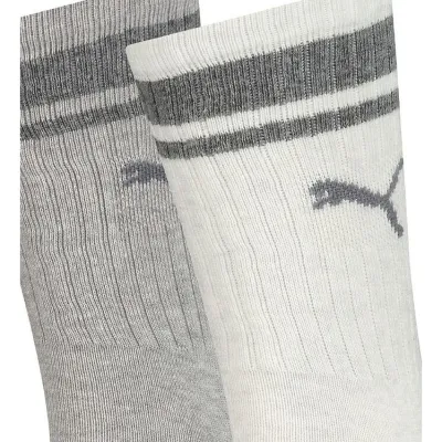 Шкарпетки Puma Unisex Crew Regular Stripe 2-pack 43-46 white/gray 261058001-002 - 1 - Robinzon.ua