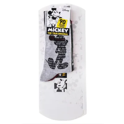 Носки Disney Mickey Writing In Mickey / Mickey All Over / Head Mickey 1 928 3-pack 39-42 gray-black 93154162-1 - 2 - Robinzon.ua