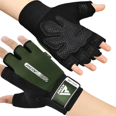 Перчатки для фитнеса RDX W1 Half Army Green M - 5 - Robinzon.ua