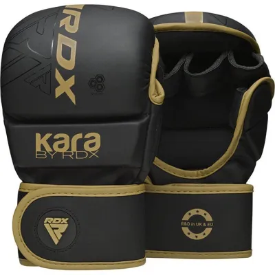 Перчатки для ММА RDX F6 KARA Matte Golden Plus S/M (капа в комплекте) - 1 - Robinzon.ua