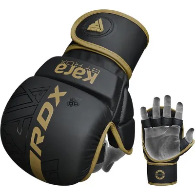 Перчатки для ММА RDX F6 KARA Matte Golden Plus S/M (капа в комплекте) - 2 - Robinzon.ua