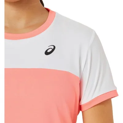 Детская футболка Asics GIRLS TENNIS SS TOP Белый Коралловый 122-128 (2044A039-701 122-128) - 1 - Robinzon.ua