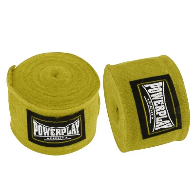 Бинти для боксу PowerPlay 3047 Жовті Lycra (спандекс) (3м) - 1 - Robinzon.ua