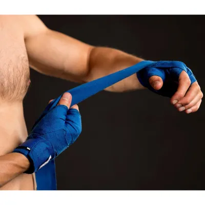 Бинты для бокса PowerPlay 3047 Синие Lycra (спандекс) (4,5м) - 3 Бинты для бокса PowerPlay 3047 Синие Lycra (спандекс) (4,5м) - 3 - Robinzon.ua