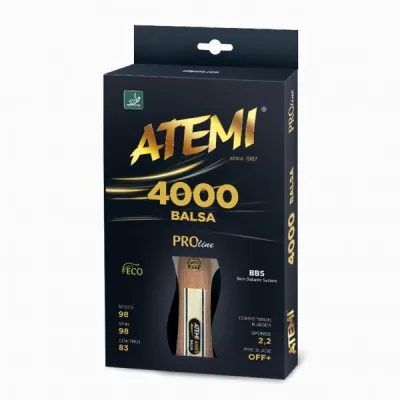 Ракетка для настольного тенниса ATEMI 4000 анатомическая Balsa ECO-Line (4740152100581) - 1 Ракетка для настольного тенниса ATEMI 4000 анатомическая Balsa ECO-Line (4740152100581) - 1 - Robinzon.ua