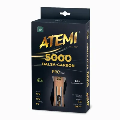 Ракетка для настольного тенниса ATEMI 5000 анатомическая Balsa-Carbon (4740152100604) - 1 Ракетка для настольного тенниса ATEMI 5000 анатомическая Balsa-Carbon (4740152100604) - 1 - Robinzon.ua