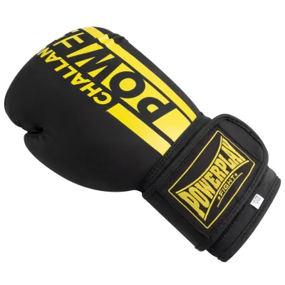 Боксерские перчатки PowerPlay 3086 Matt Challenger Черно-Желтые 12 унций - 3 - Robinzon.ua