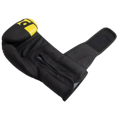 Боксерские перчатки PowerPlay 3086 Matt Challenger Черно-Желтые 12 унций - 5 - Robinzon.ua