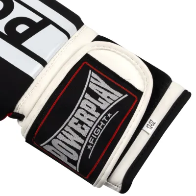 Боксерские перчатки PowerPlay 3086 Matt Challenger Черно-Белые 14 унций - 6 - Robinzon.ua