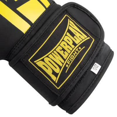 Боксерские перчатки PowerPlay 3086 Matt Challenger Черно-Желтые 14 унций - 6 - Robinzon.ua