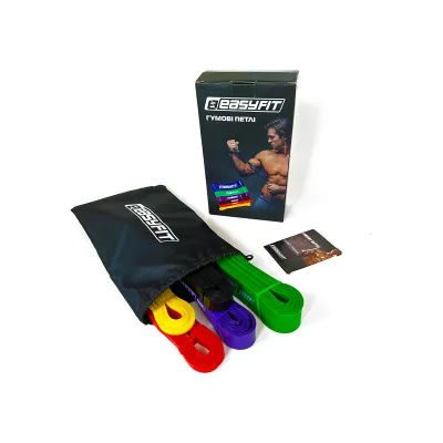 Гумові петлі EasyFit: набір 1-65 кг (5 шт) - 3 - Robinzon.ua