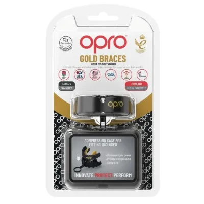 Капа OPRO Gold Braces под брекеты взрослая (возраст 11+) Blackl/Gold (art.102506001) - 1 Капа OPRO Gold Braces под брекеты взрослая (возраст 11+) Blackl/Gold (art.102506001) - 1 - Robinzon.ua