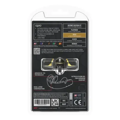 Капа OPRO Gold Braces под брекеты взрослая (возраст 11+) Blackl/Silver (art.102518001) - 4 Капа OPRO Gold Braces под брекеты взрослая (возраст 11+) Blackl/Silver (art.102518001) - 4 - Robinzon.ua