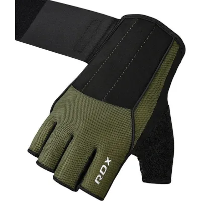 Перчатки для фитнеса RDX W3 ARMY GREEN WITH EVA PADDING-M - 3 - Robinzon.ua