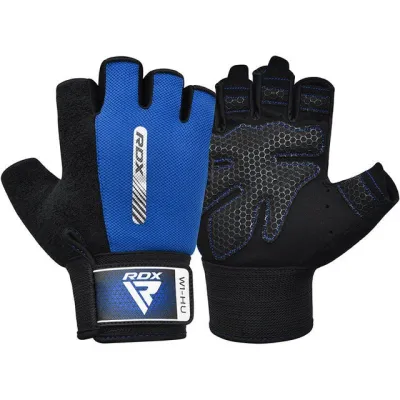 Перчатки для фитнеса RDX W1 HALF BLUE-M - 3 - Robinzon.ua