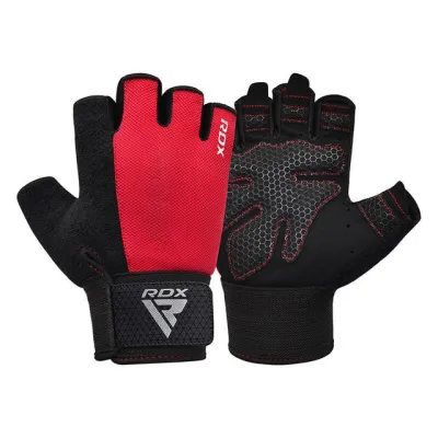 Перчатки для фитнеса RDX W1 HALF RED PLUS-L - 1 - Robinzon.ua