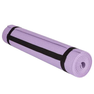 Килимок для йоги та фітнесу PowerPlay 4010 PVC Yoga Mat Лавандовий (173x61x0.6) - 2 - Robinzon.ua