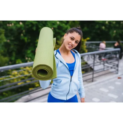 Коврик для йоги и фитнеса Power System PS-4014 PVC Fitness-Yoga Mat Green (173x61x0.6) - 5 - Robinzon.ua
