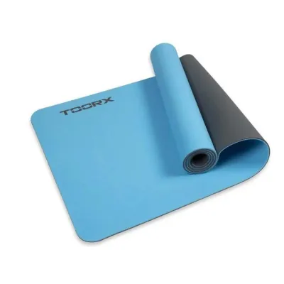 Коврик спортивный Toorx Yoga Professional TPE для йоги и фитнеса Голубой Черный 183 х 60 х 0,6 см (931141) - 1 - Robinzon.ua