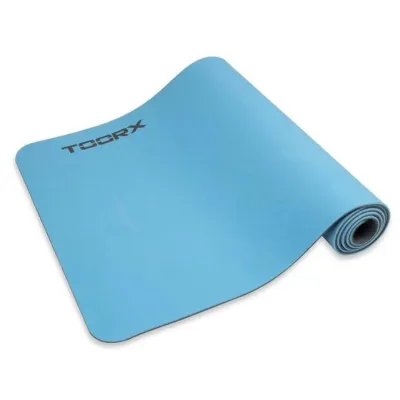 Коврик спортивный Toorx Yoga Professional TPE для йоги и фитнеса Голубой Черный 183 х 60 х 0,6 см (931141) - 2 - Robinzon.ua