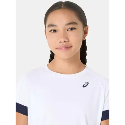 Детская футболка Asics GIRLS TENNIS SS TOP Белый Темно-синий 128-137 (2044A045-101 128-137) - 3 - Robinzon.ua