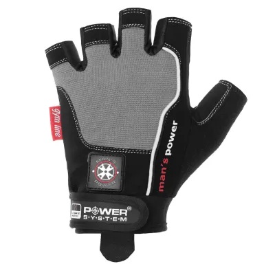 Рукавички для фітнесу та важкої атлетики Power System PS-2580 Man’s Power Black/Grey S - 1 - Robinzon.ua