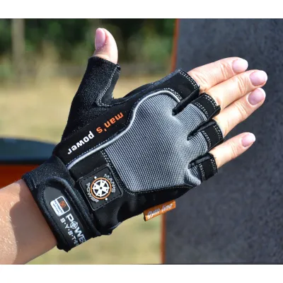 Рукавички для фітнесу та важкої атлетики Power System PS-2580 Man’s Power Black/Grey S - 4 - Robinzon.ua