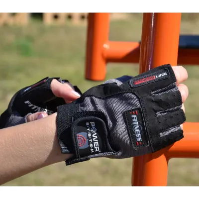 Перчатки для фитнеса и тяжелой атлетики Power System PS-2300 Fitness Grey/Black M - 6 - Robinzon.ua