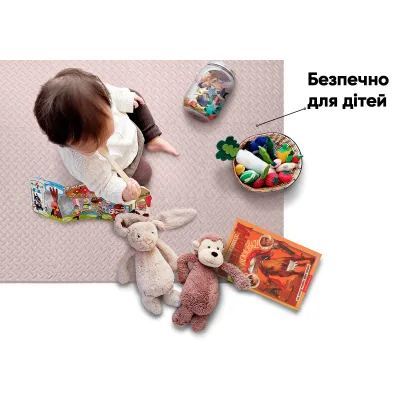 Татами мат EasyFit 8 шт (30х30х1 см) ласточкин хвост бежевый - 5 - Robinzon.ua