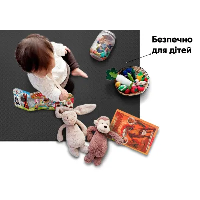 Татами мат EasyFit 8 шт (30х30х1 см) ласточкин хвост черный - 5 - Robinzon.ua