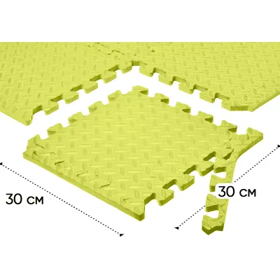 Татами мат EasyFit 8 шт (30х30х1 см) ласточкин хвост желтый - 2 - Robinzon.ua