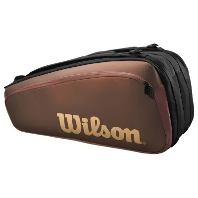 Тенісна сумка Wilson SUPER TOUR PRO STAFF V14 9PK RACKET BAG Коричневий Чорний (WR8024501001) - 4 - Robinzon.ua