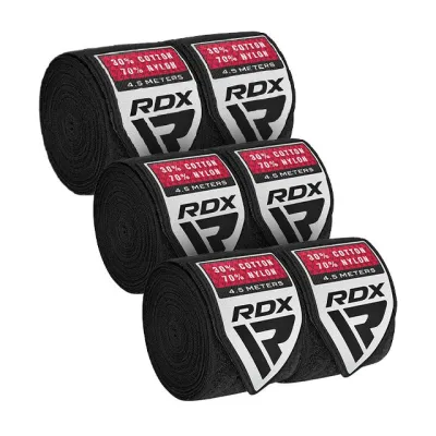Бинти для боксу RDX RB Hand Wraps Combine 3 пари Black (4.5м.) - 1 Бинти для боксу RDX RB Hand Wraps Combine 3 пари Black (4.5м.) - 1 - Robinzon.ua