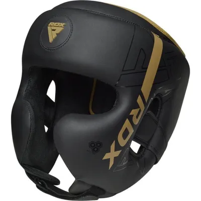Боксерський шолом RDX F6 KARA Matte Golden S (капа в комплекті) - 2 - Robinzon.ua