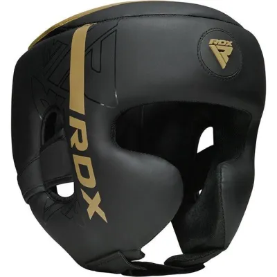 Боксерський шолом RDX F6 KARA Matte Golden S (капа в комплекті) - 4 - Robinzon.ua