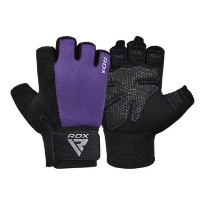 Рукавички для фітнесу RDX W1 Half Purple Plus S - 3 - Robinzon.ua