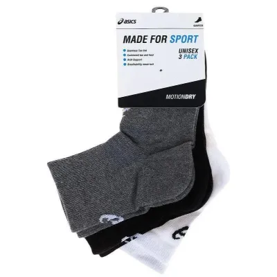 Носки Asics Quarter Sock 3-pack 35-38 white/gray/black 155205-0701 - 3 - Robinzon.ua
